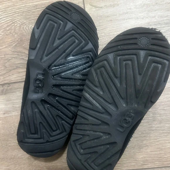 UGG Black Suede Slippers with Beaded Accent - Picture 3 of 3